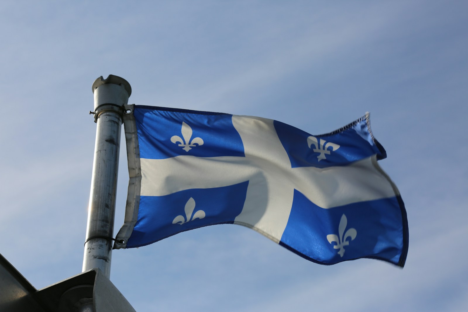 a flag on a pole